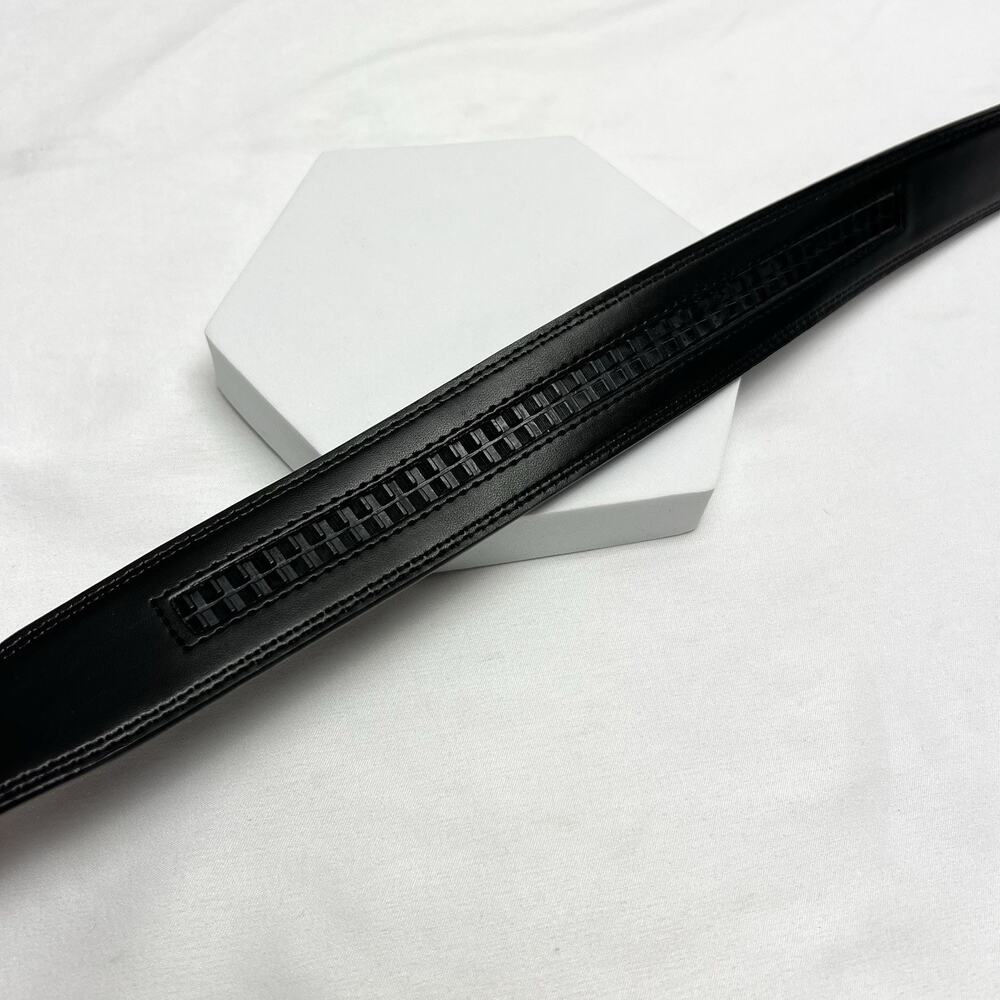 Men's Dress Belt Ratchet Belt Black Leather 1 1/4" Comfort Click NWOT - Picture 4 of 8